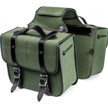 Satteltaschen Sets, CARBURO Racer Canvas - Militärgrün