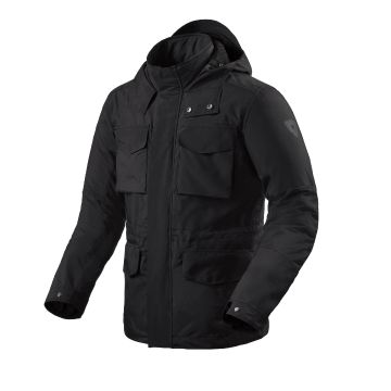 Rev'it Triomphe 2 H2O Schwarze Motorradjacke