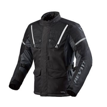 Rev'it Horizon 3 H2O Motorrad Tourenjacke Schwarz Weiß